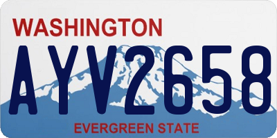 WA license plate AYV2658