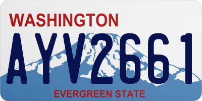 WA license plate AYV2661