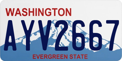 WA license plate AYV2667