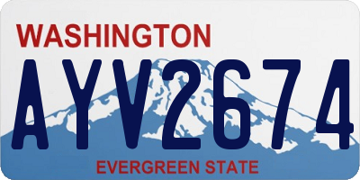 WA license plate AYV2674