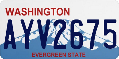 WA license plate AYV2675