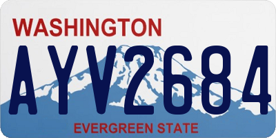 WA license plate AYV2684