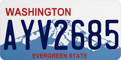 WA license plate AYV2685