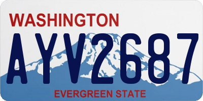 WA license plate AYV2687