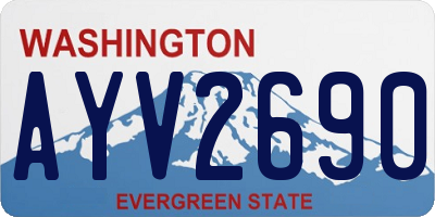 WA license plate AYV2690
