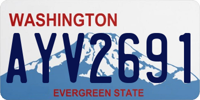 WA license plate AYV2691