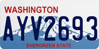 WA license plate AYV2693