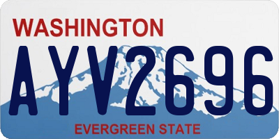 WA license plate AYV2696