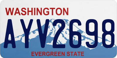 WA license plate AYV2698