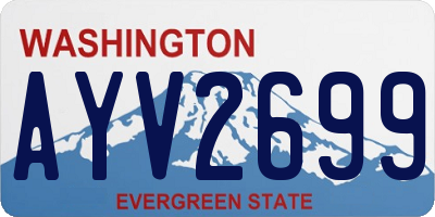 WA license plate AYV2699