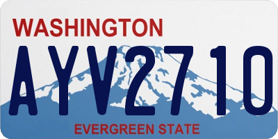 WA license plate AYV2710