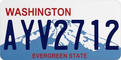 WA license plate AYV2712