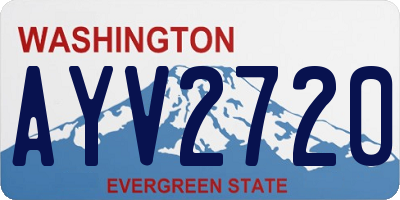 WA license plate AYV2720