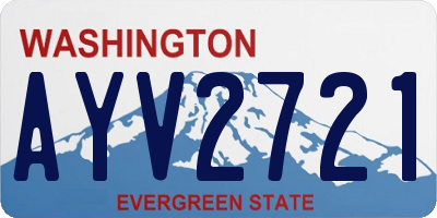 WA license plate AYV2721