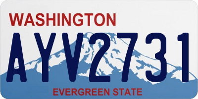 WA license plate AYV2731