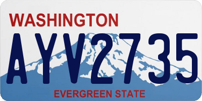 WA license plate AYV2735