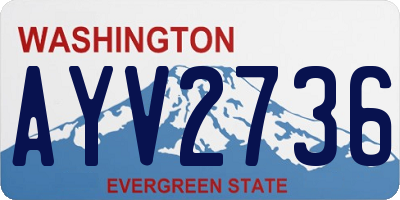 WA license plate AYV2736