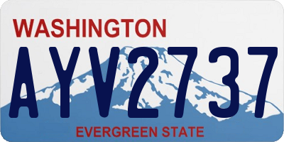 WA license plate AYV2737