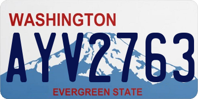 WA license plate AYV2763
