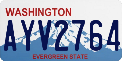 WA license plate AYV2764