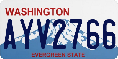 WA license plate AYV2766