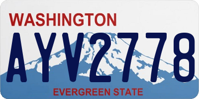 WA license plate AYV2778