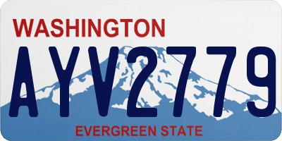 WA license plate AYV2779