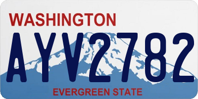 WA license plate AYV2782