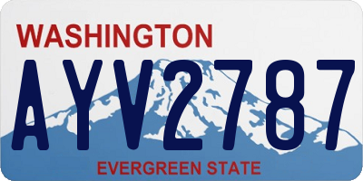 WA license plate AYV2787