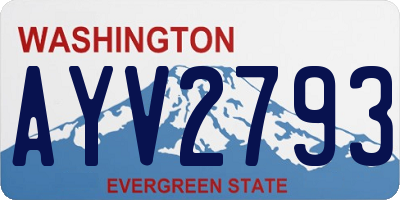 WA license plate AYV2793