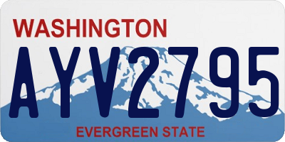 WA license plate AYV2795