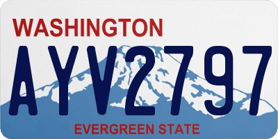 WA license plate AYV2797