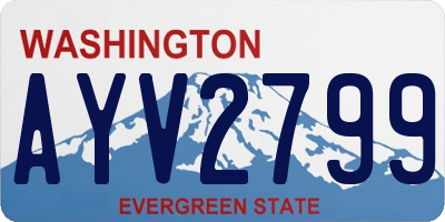 WA license plate AYV2799
