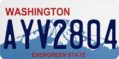 WA license plate AYV2804