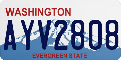 WA license plate AYV2808