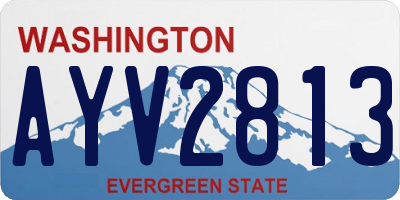 WA license plate AYV2813