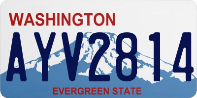 WA license plate AYV2814