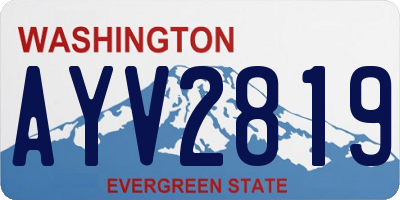 WA license plate AYV2819