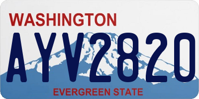 WA license plate AYV2820
