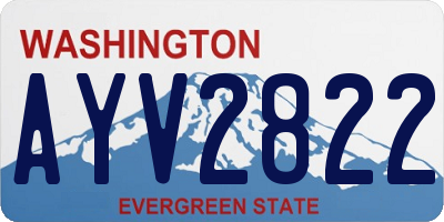 WA license plate AYV2822
