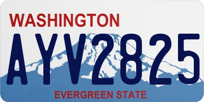 WA license plate AYV2825