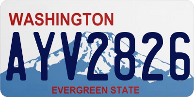 WA license plate AYV2826