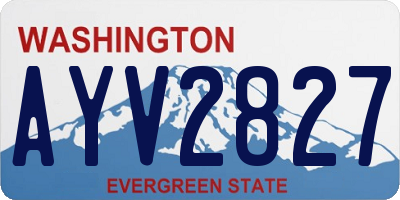 WA license plate AYV2827