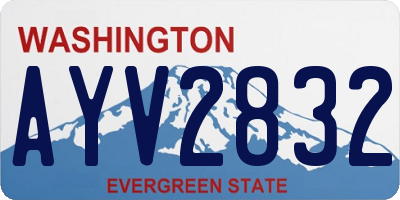 WA license plate AYV2832