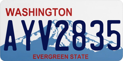 WA license plate AYV2835