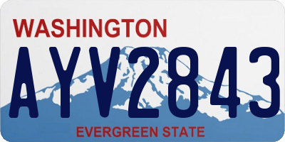 WA license plate AYV2843