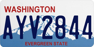 WA license plate AYV2844