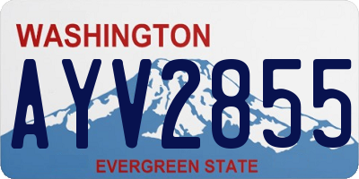 WA license plate AYV2855