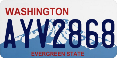WA license plate AYV2868