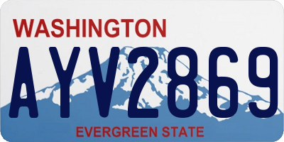 WA license plate AYV2869